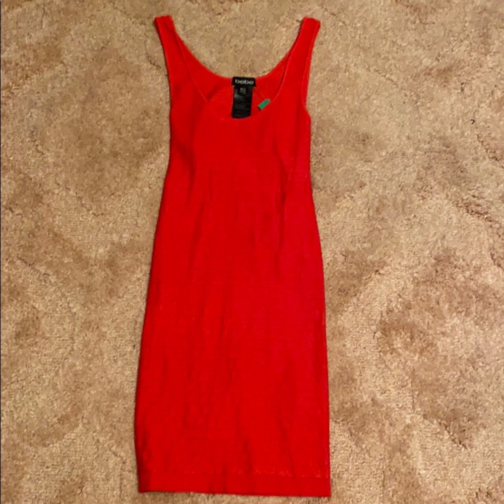 Red Bebe Bandage Dress